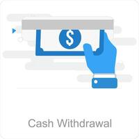 Cash Withdrawal and atm icon concept vector