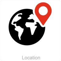 location and pin icon concept vector