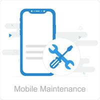 Mobile Maintenance and repair icon concept vector