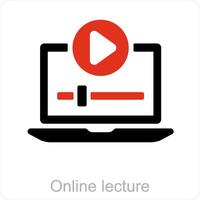 Online Lecture and education icon concept vector