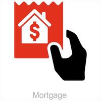 Mortgage and loan icon concept vector