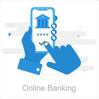 Online Banking and money icon concept vector