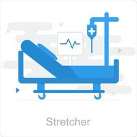 Stretcher and medical icon concept vector