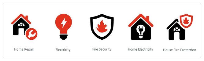 Home Repair and Fire Security vector