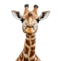 AI generated Close up giraffe clip art png