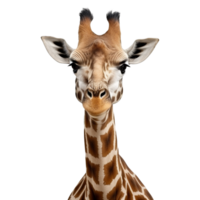 ai généré proche en haut girafe agrafe art png