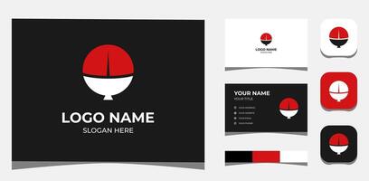 Template Logo Creative Restaurant, Japanese, Bowl In Sensu or Japanese hand-held fan shape or Building concept. Creative Template with color pallet, visual branding, business card and icon. vector