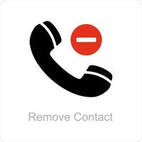 Remove Contact and cancel icon concept vector