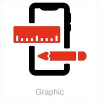 Graphic and education icon concept vector