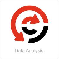 Data analysis and analysis icon concept vector