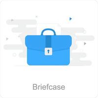 Briefcase and suitcase icon concept vector