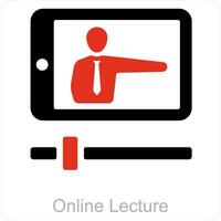 Online Lecture and education icon concept vector