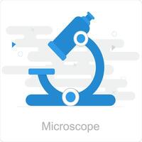 microscopio y Ciencias icono concepto vector