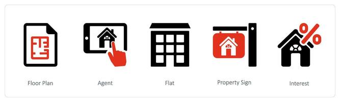 Floor Plan and Flat vector