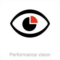 performance vision and vision icon concept vector