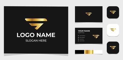 Template Logo Creative Initial Letter S in wing shape gold concept. Creative Template with color pallet, visual branding, business card and icon. vector