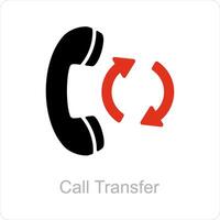 Call Transfer and phone icon concept vector