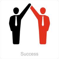 Success and fellows icon concept vector