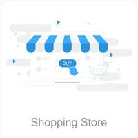 Shopping Store and store icon concept vector