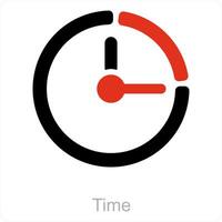 time and clock icon concept vector