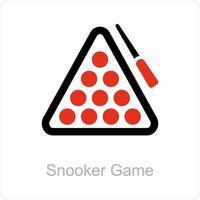 snooker juego y piscina icono concepto vector