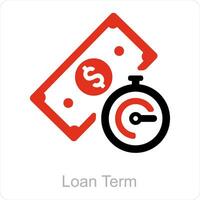 loan term and charity icon concept vector