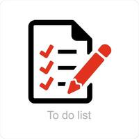 To Do List and list icon concept vector