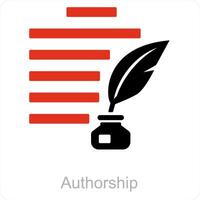 Authorship and ink icon concept vector