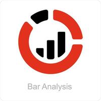 bar análisis y gráfico icono concepto vector