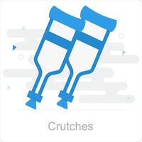 Crutches and aid icon concept vector