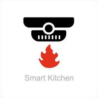 smart kitchen and kitchen icon concept vector