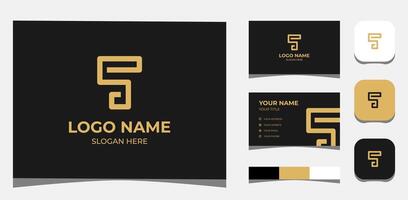 Template Logo Creative Initial T and S Luxury and gold concept. Creative Template with color pallet, visual branding, business card and icon. vector