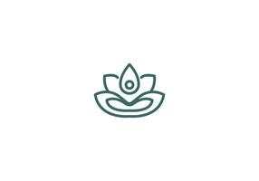 Logo Lotus and Relaxation, Logo Mental Health, Aesthetic or Feminism, elegant modern and minimalist, editable color vector