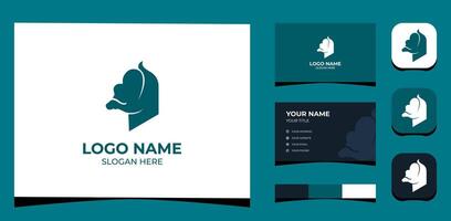 Template Logo Creative Solid Semar Illustration head. Creative Template with color pallet, visual branding, business card and icon. vector