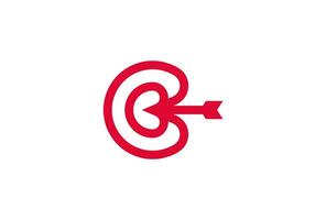 Logo Target Arrow witn blend circle, Minimalist and Modern Logo Template Premium. Editable FIle vector