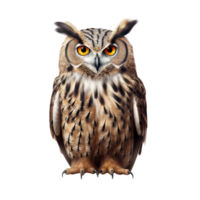 AI generated Owl bird clip art png