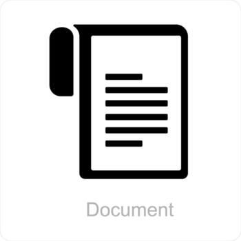 Document and file icon concept vector