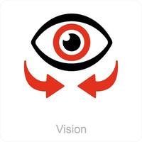 visión y ojo icono concepto vector