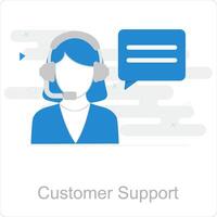 Customer Support and support icon concept vector