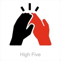 High Five and hand icon concept vector