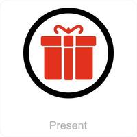 present and box icon concept vector