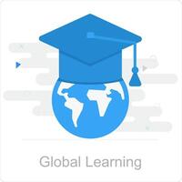 Global Learning and travel icon concept vector