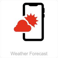 clima pronóstico y pronóstico icono concepto vector