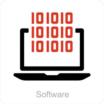 Software and program icon concept vector