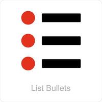 List Bullets and list icon concept vector