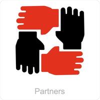 Partners and buddies icon concept vector