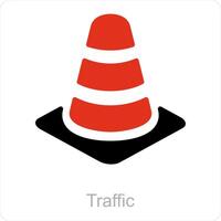 Traffic Cone and construction icon concept vector