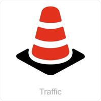 Traffic Cone and construction icon concept vector