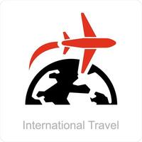 International Travel and world tour icon concept vector