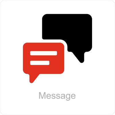 Message and internet icon concept